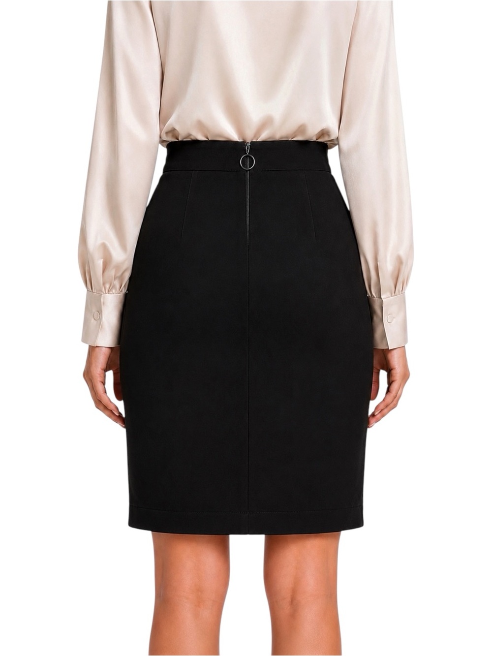 AKRIS PUNTO Black Lamb Suede Pencil Skirt US 4 Small - Picture 2 of 11